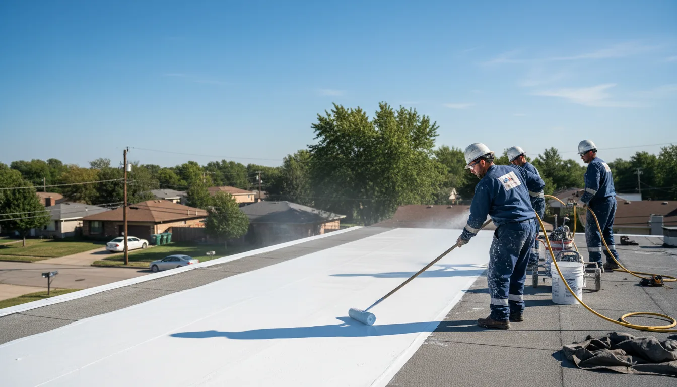 Commercial roof coating in Garland, TX near me